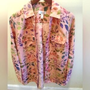 Oversized Pink jacket rainbow leaves 🌈 🍃